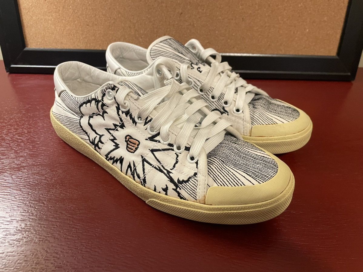 Saint Laurent Paris SS16 Surf Sound Embroidered Sneakers Size US 7.5 / EU 40-41 - 7 Thumbnail