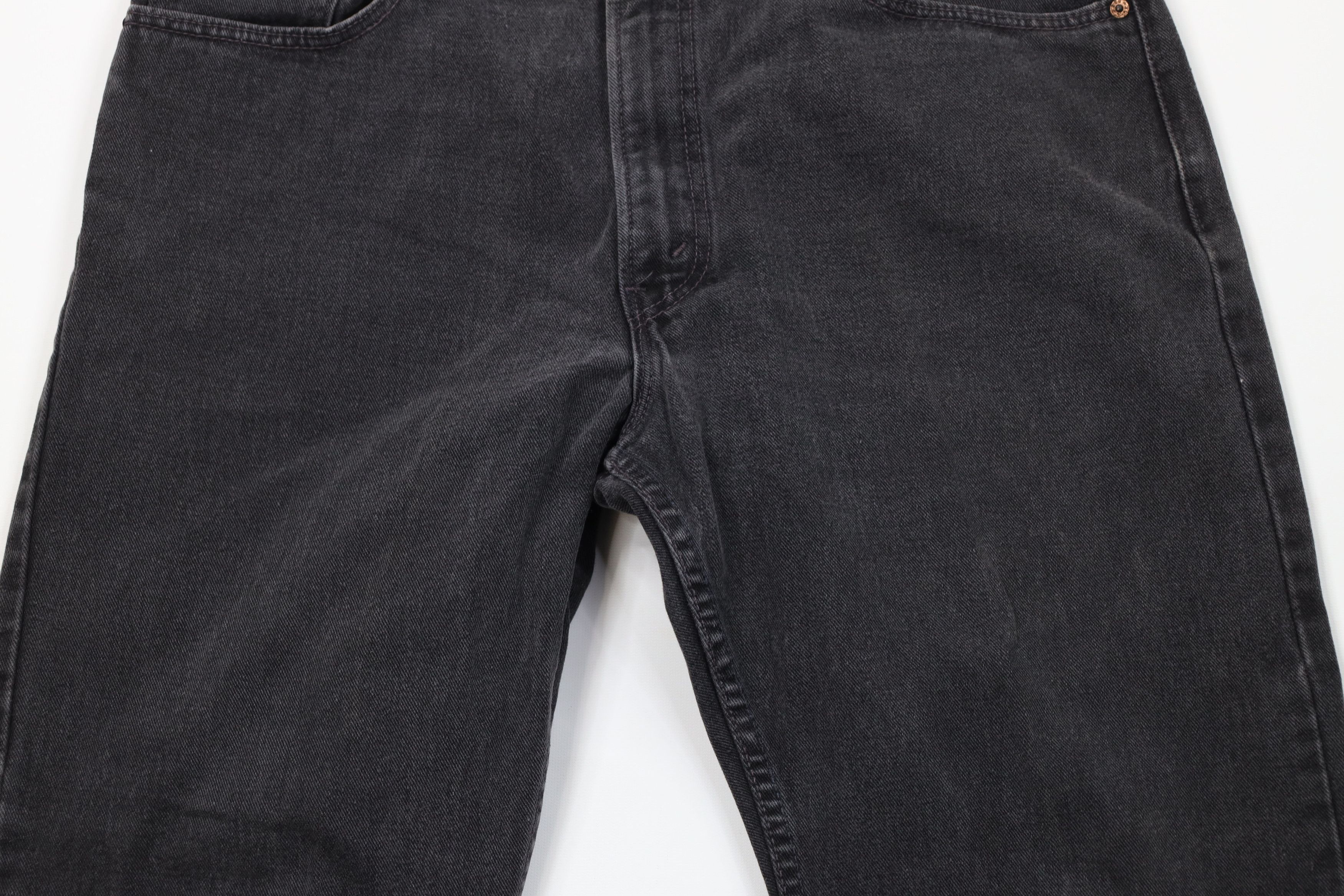Levi's Vintage Y2K 2003 Levis 505 Regular Straight Leg Jeans Black Size US 38 / EU 54 - 3 Thumbnail