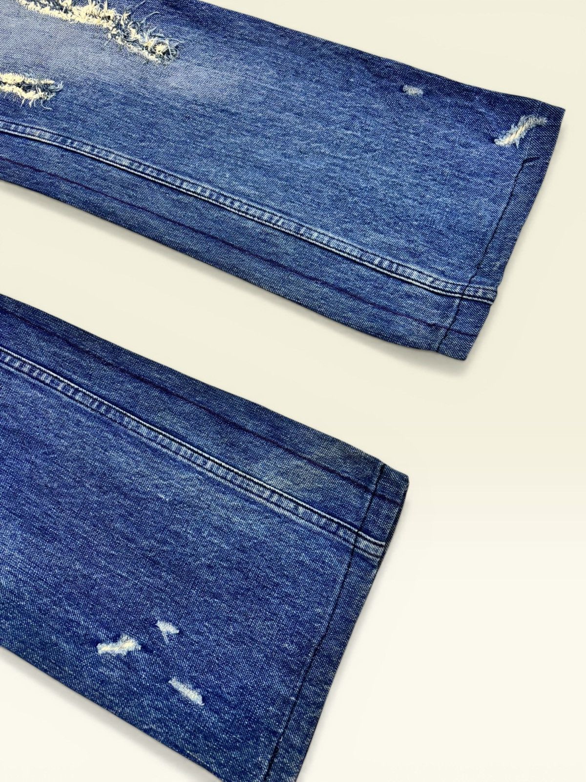 Hysteric Glamour Grunge Kelen Boro Distress Patchwork Buckle Bootcut Jeans Size US 32 / EU 48 - 3 Thumbnail