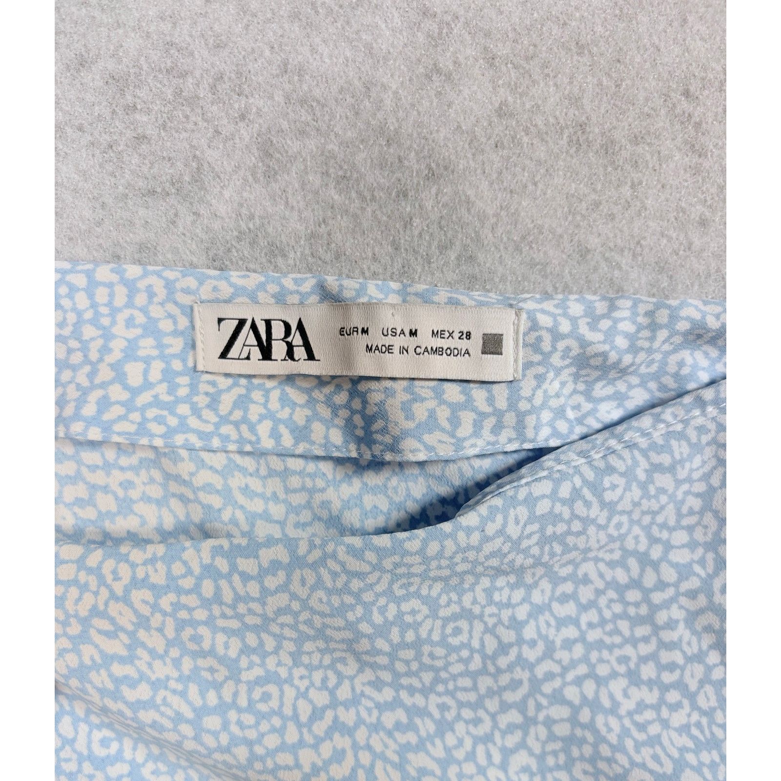 Zara ZARA Blue White Ruffle Mini Skirt Flowy Tiered #0528 Size 30" / US 8 / IT 44 - 3 Thumbnail