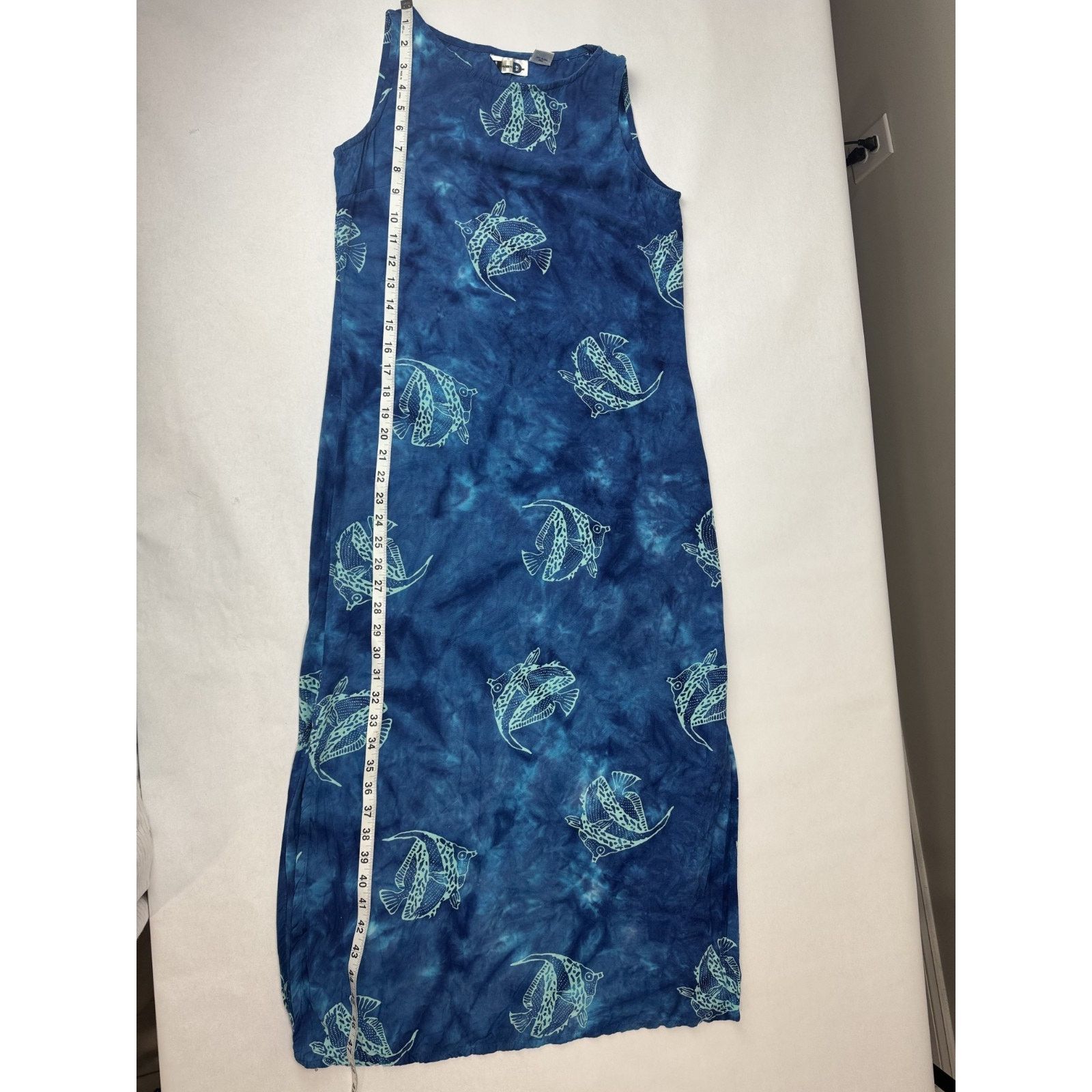 Other Paul Harris Fish Blue Boho Beach Dress Maxi Rayon Small Size S / US 4 / IT 40 - 5 Thumbnail