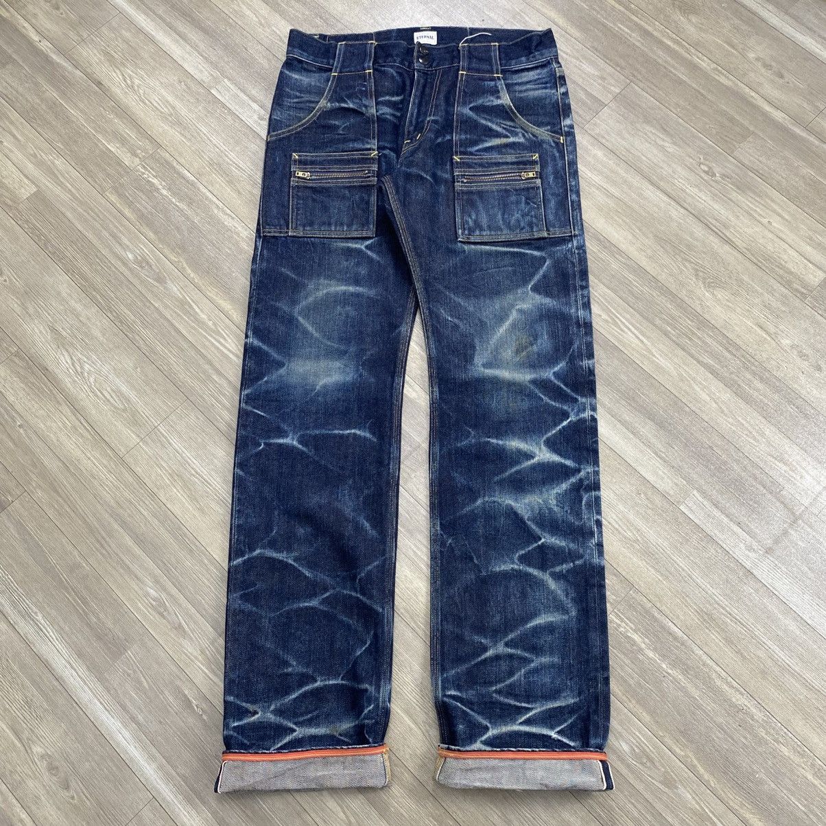 Eternal 1990s Vintage Eternal Japan Faded Selvedge Jeans Bush Pants Size US 32 / EU 48 - 1 Thumbnail