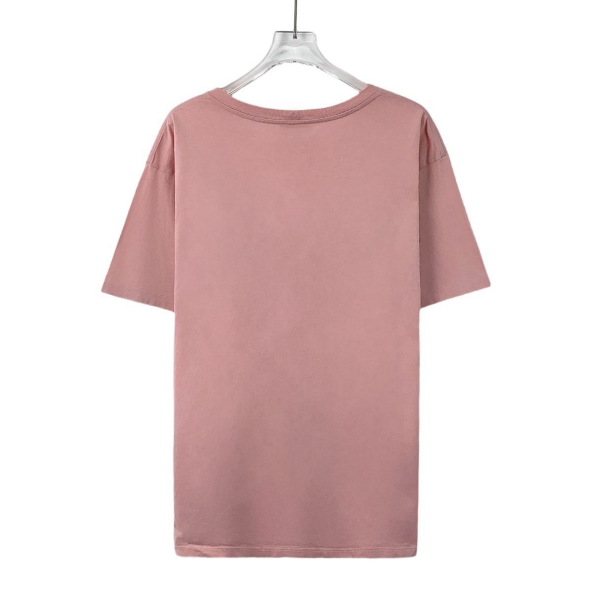 Celine Celine Pink Logo Printed Cotton Round-Neck Short-Sleeved T-S Size M / US 6-8 / IT 42-44 - 8 Thumbnail