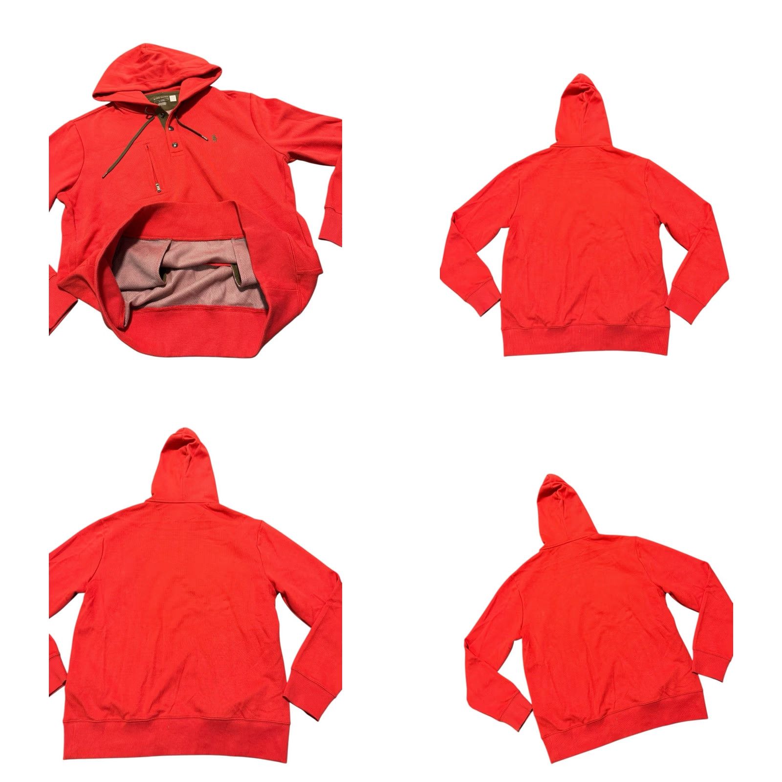 Polo Ralph Lauren POLO RALPH LAUREN Expedition Henley Hoodie Red Sweatshirt Size M Size US M / EU 48-50 / 2 - 9 Thumbnail