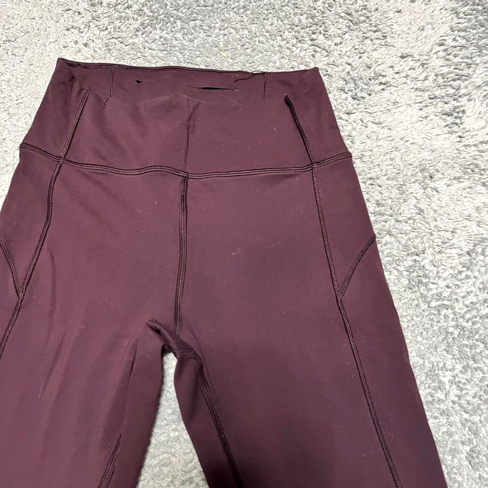Lululemon Lululemon Leggings Womens 6 In Movement Maroon Everlux Gym W5ANXS Womens Size 6 Leggings Red Movement Everlux Compression Shoes? Size 28" / US 6 / IT 42 - 3 Thumbnail