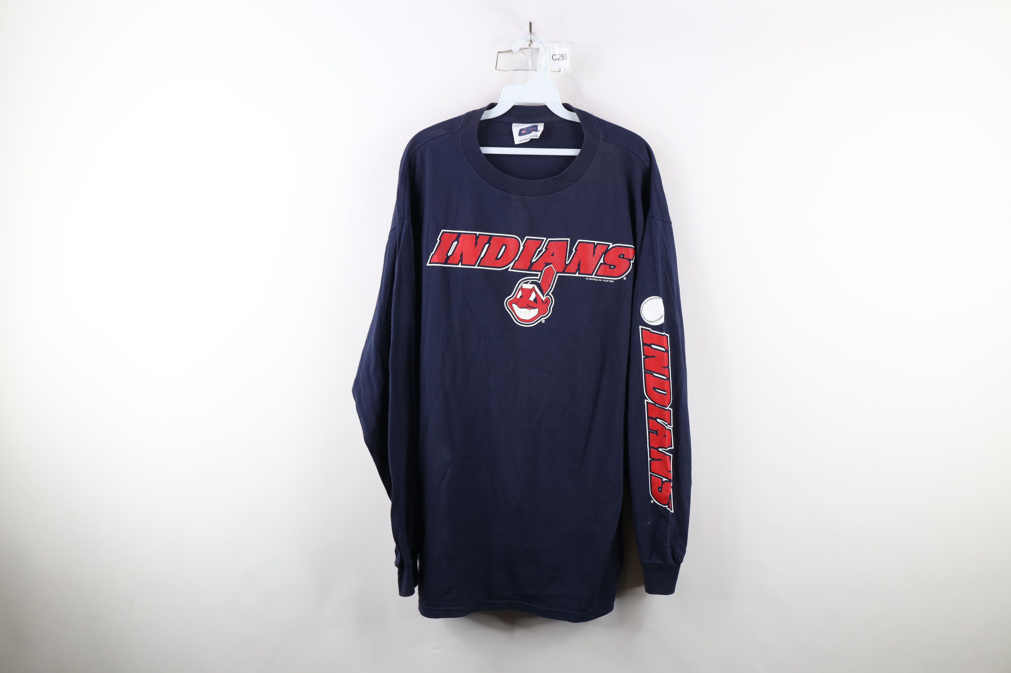 Vintage Vintage Y2K 2000 Wahoo Cleveland Indians Baseball T-Shirt Size US XL / EU 56 / 4 - 1 Thumbnail