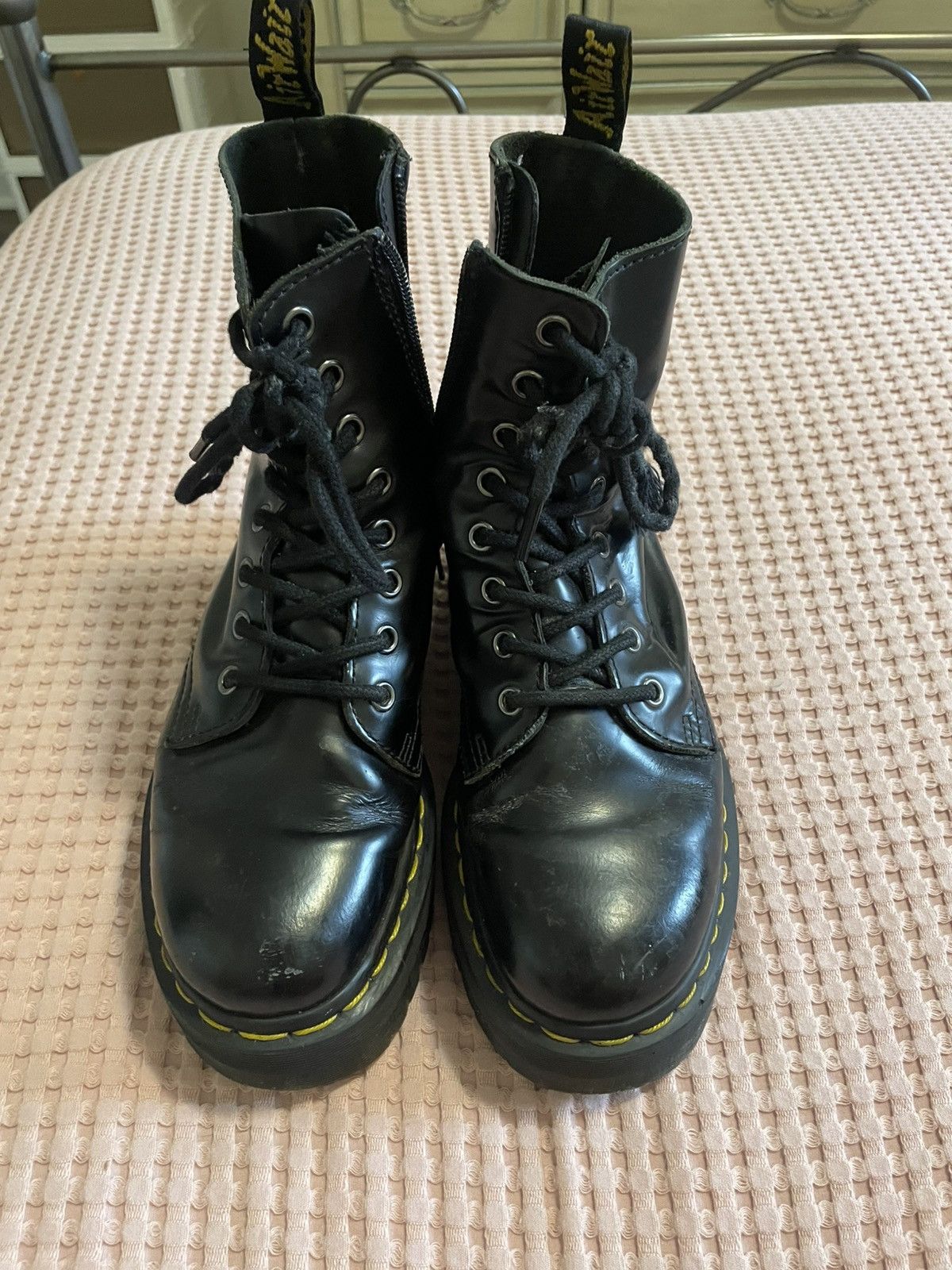Dr. Martens Jason Platform Dr.Marten black combat boots Size US 6 / IT 36 - 1 Thumbnail