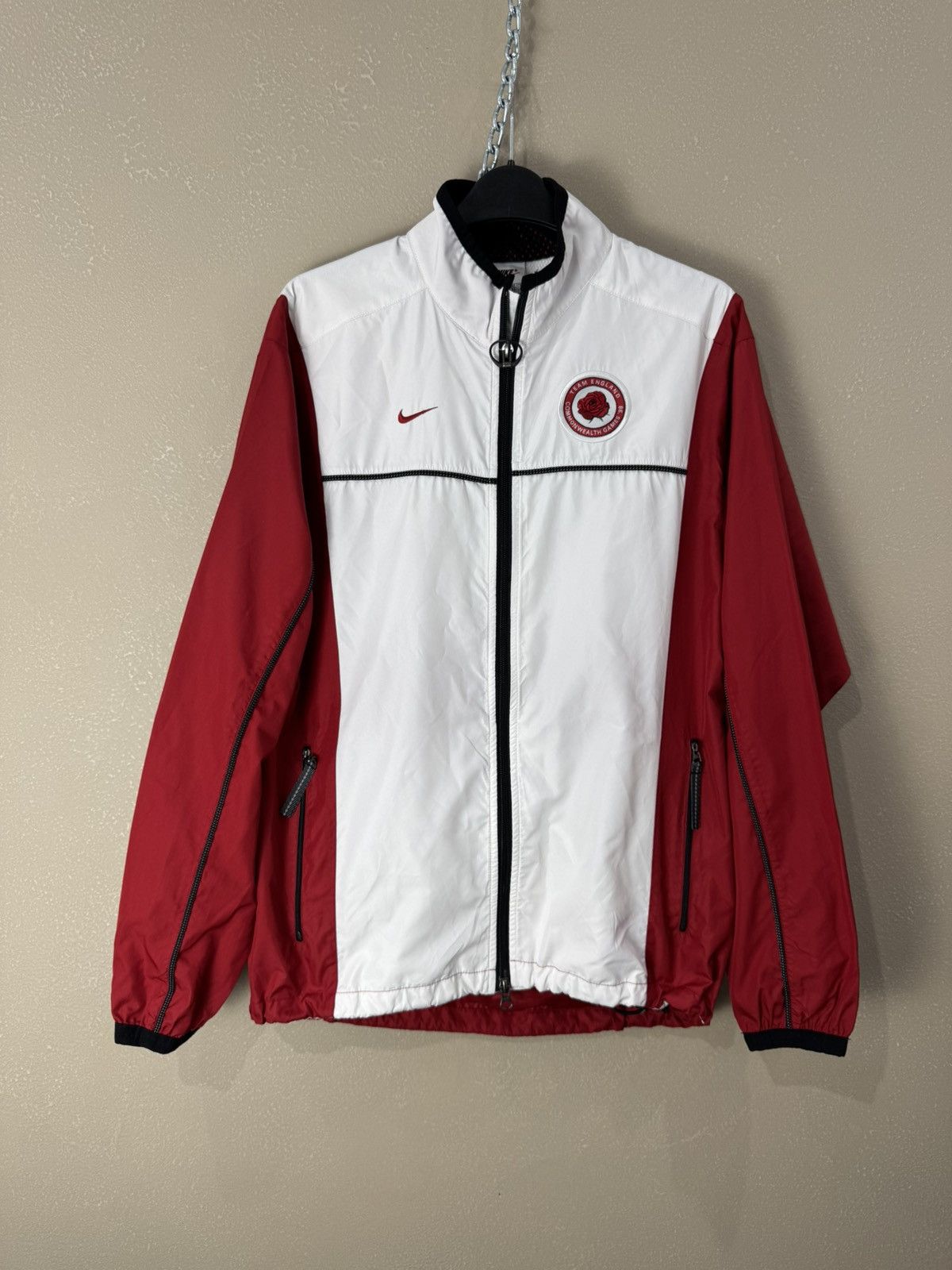 Nike 90’s NIKE TEAM ENGLAND RUGBY SWOOSH LOGO TRACK JACKET RETRO Size US S / EU 44-46 / 1 - 1 Thumbnail