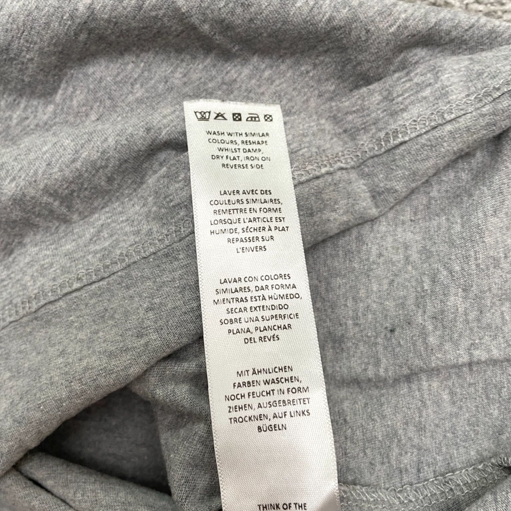 Asos ASOS Basic T-Shirt Unisex Large Gray Crew Neck Short Sleeve Casual Cotton Tee Size L / US 10 / IT 46 - 7 Thumbnail