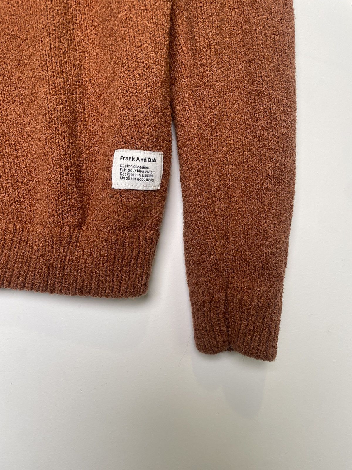 Frank And Oak Frank And Oak Textured Knit Sweater – Rust Brown (S) Size US S / EU 44-46 / 1 - 3 Thumbnail