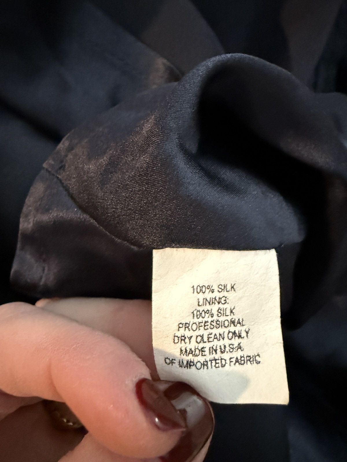 Vintage Vintage Navy Silk Taffeta Party Dress Size 8 Size M / US 6-8 / IT 42-44 - 5 Thumbnail
