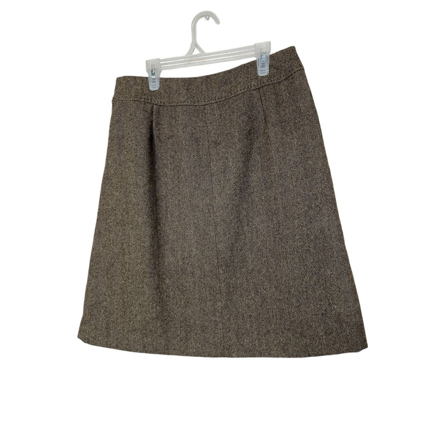 Gap Vintage Gap Y2K Wool Blend Skirt Brown Wool Tweed Preppy Ca Size 27" / US 4 / IT 40 - 5 Thumbnail