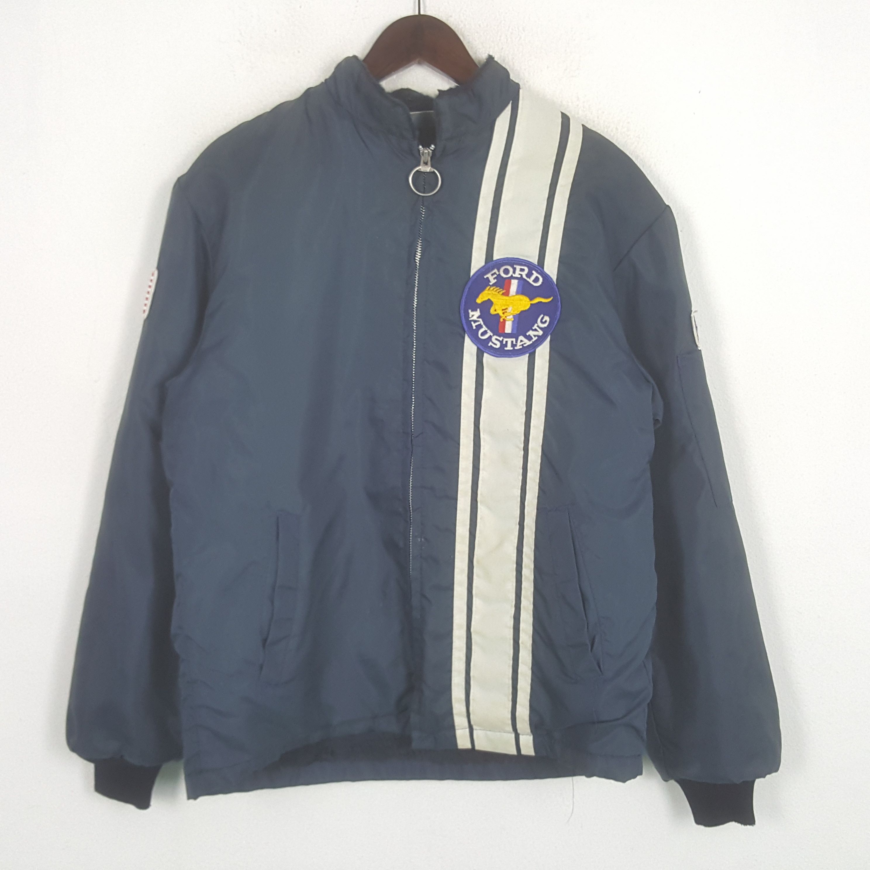 Vintage FORD Mustang Embroidery Logo Bomber Jacket