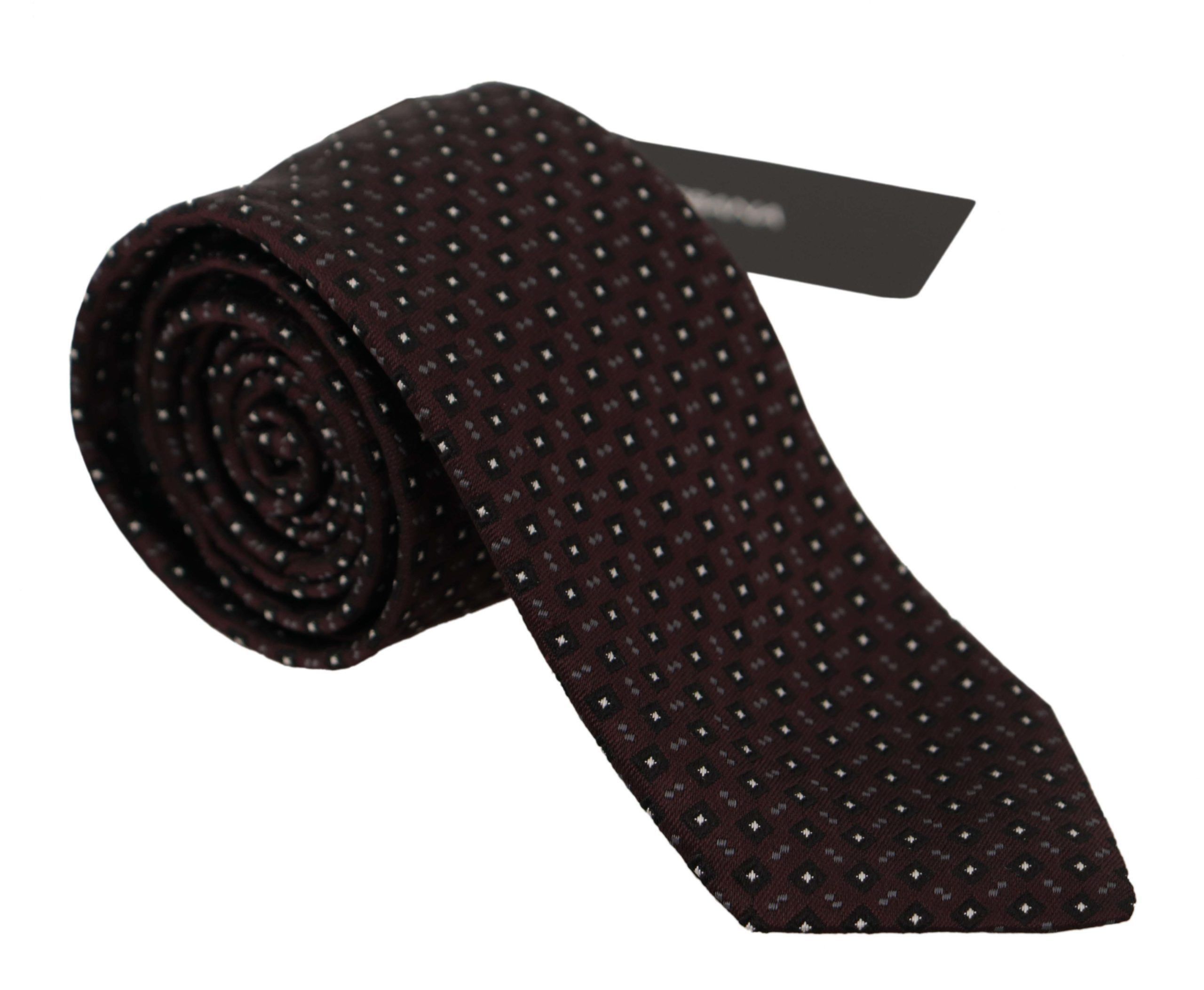 Dolce & Gabbana Elegant Geometric Silk Bow Men's Tie Size ONE SIZE - 1 Thumbnail