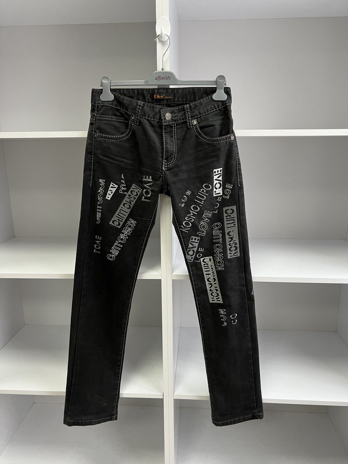 Japanese Brand × Vintage Vintage Kosmolupo Y2K Japanese Style Archival Black Pants Size US 30 / EU 46 - 7 Thumbnail