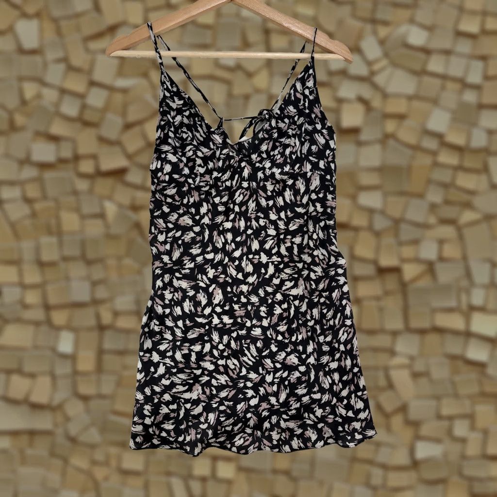 Free People Free People Slip Dress Halter Multicolor Floral Boho S Short: Lightweight, Adjustable Straps, Sleeveless, Beach, Bohemian, Flower Women Size S / US 4 / IT 40 - 1 Thumbnail