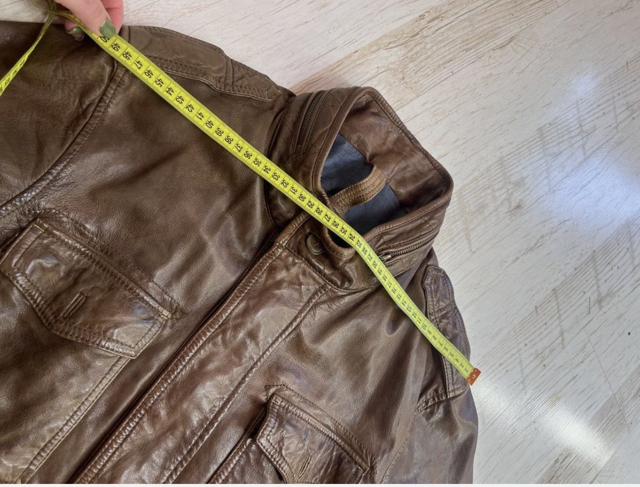 Massimo Dutti Massimo Dutti Leather Field Jacket – Brown – Size XL Size US XL / EU 56 / 4 - 13 Thumbnail