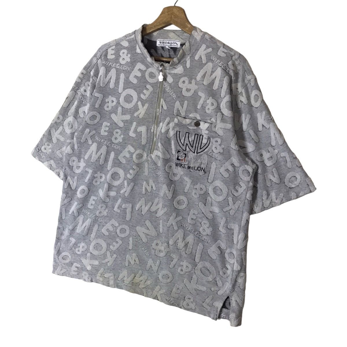 Vintage Vintage Wike and Lon Alloverprint Half Zip Shirt Size US L / EU 52-54 / 3 - 6 Thumbnail