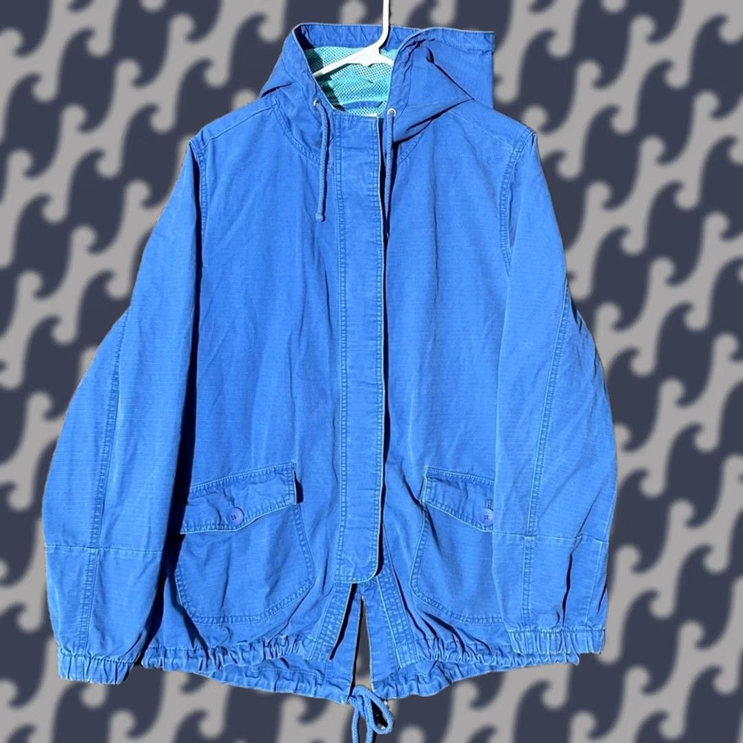 Mossimo Mossimo Supply Co. Hooded Jacket Blue Button Front Casual Women's XL Jacket Women XL Blue Size XL / US 12-14 / IT 48-50 - 1 Thumbnail
