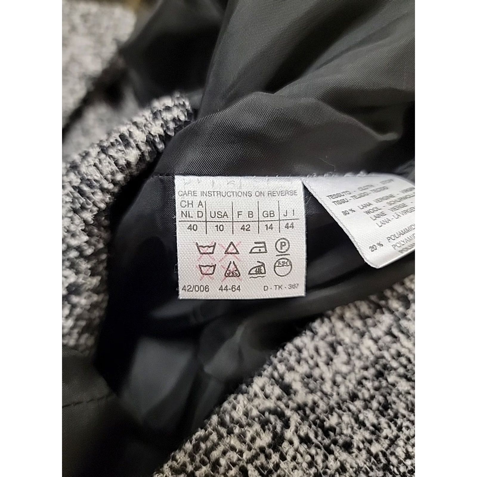 Max Mara Max Mara Blazer Jacket Women 10 Wool Blend 3 Button Pockets Multicolor, Classic Fit, Dry Clean Only, Regular Length Size L / US 10 / IT 46 - 5 Thumbnail
