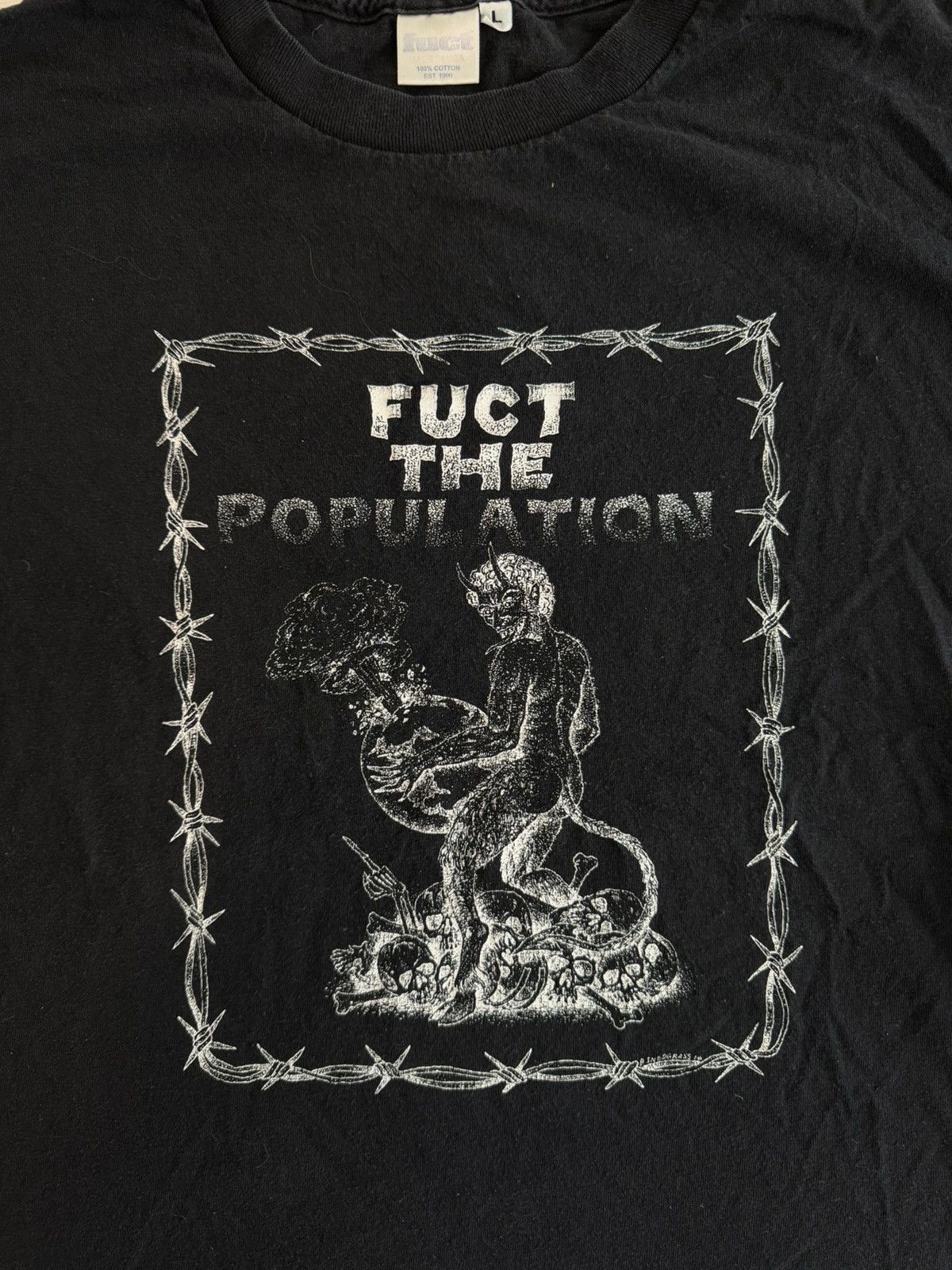 FUCT × Fuck The Population Fuck the Population FTP x Fuct Fuck the World T shirt Size US L / EU 52-54 / 3 - 2 Thumbnail