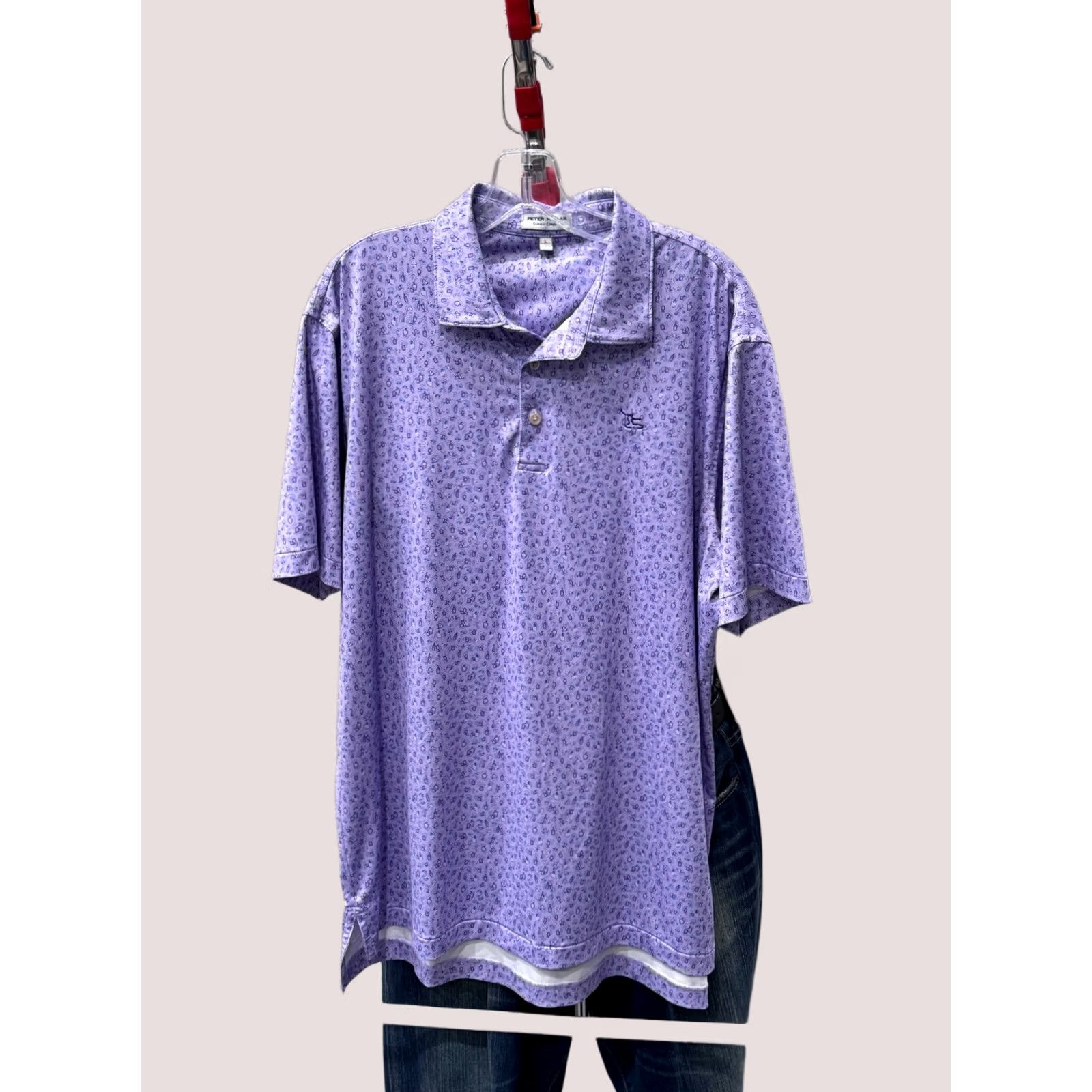 Peter Millar Peter Millar Lavender Embroidered POLO SHIRT Large L Mens Color Multicolor Size US L / EU 52-54 / 3 - 1 Thumbnail