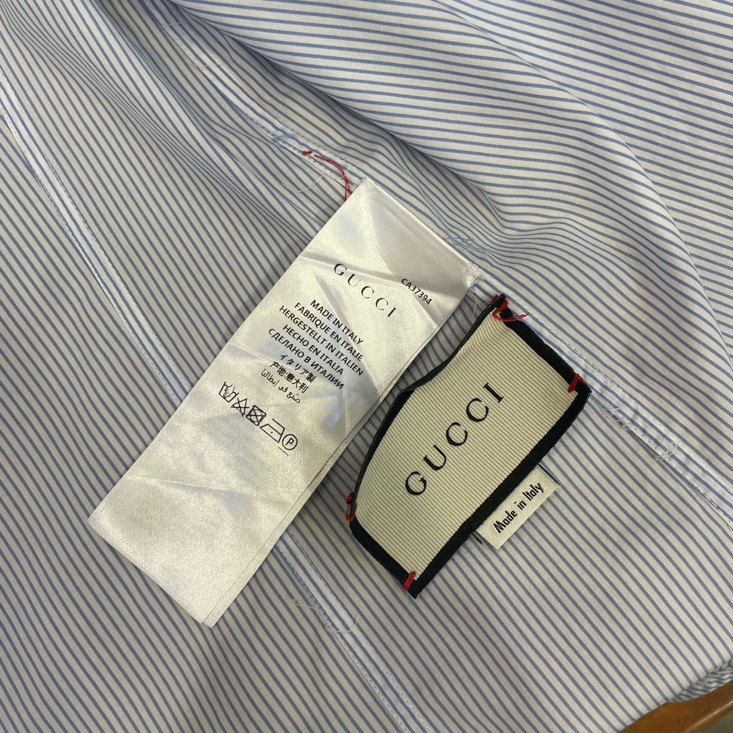 Gucci Gucci striped tiger logo shirts Size US L / EU 52-54 / 3 - 7 Thumbnail