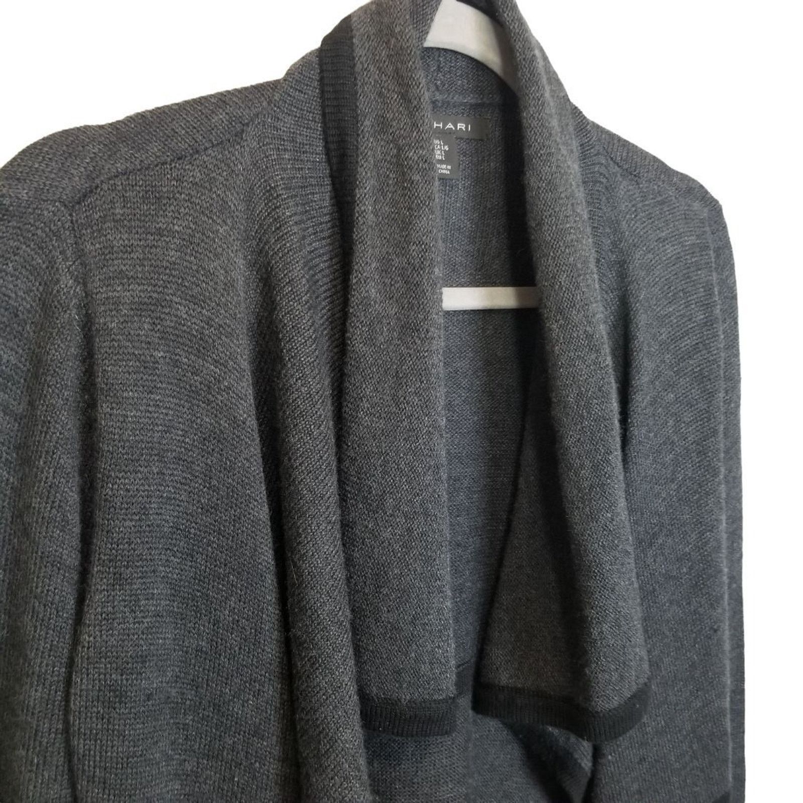 Elie Tahari Tahari Womens Merino Wool Sweater Cardigan Waterfall Classic Size L / US 10 / IT 46 - 5 Thumbnail