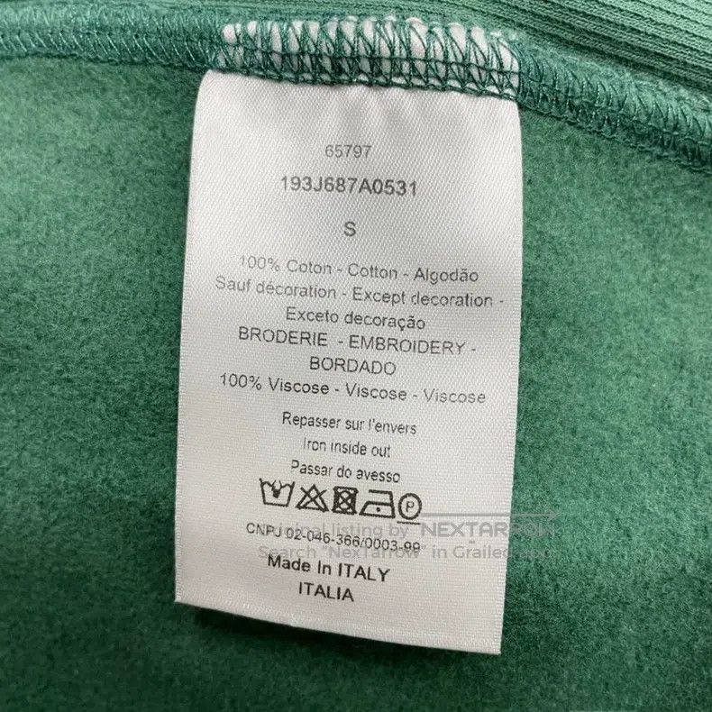 Dior Dior Green embroidered big logo sweatshirt Size US S / EU 44-46 / 1 - 6 Thumbnail