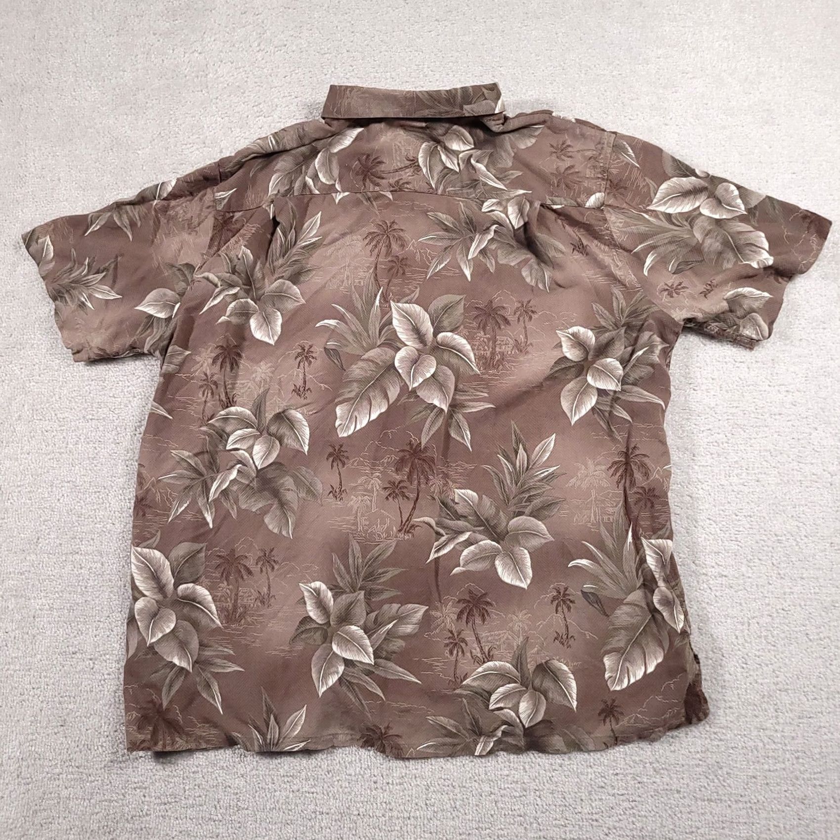 Croft & Barrow Croft & Barrow Shirt Adult XL Button Up Floral Brown Tropical Hawaiian Mens Size US XL / EU 56 / 4 - 7 Thumbnail