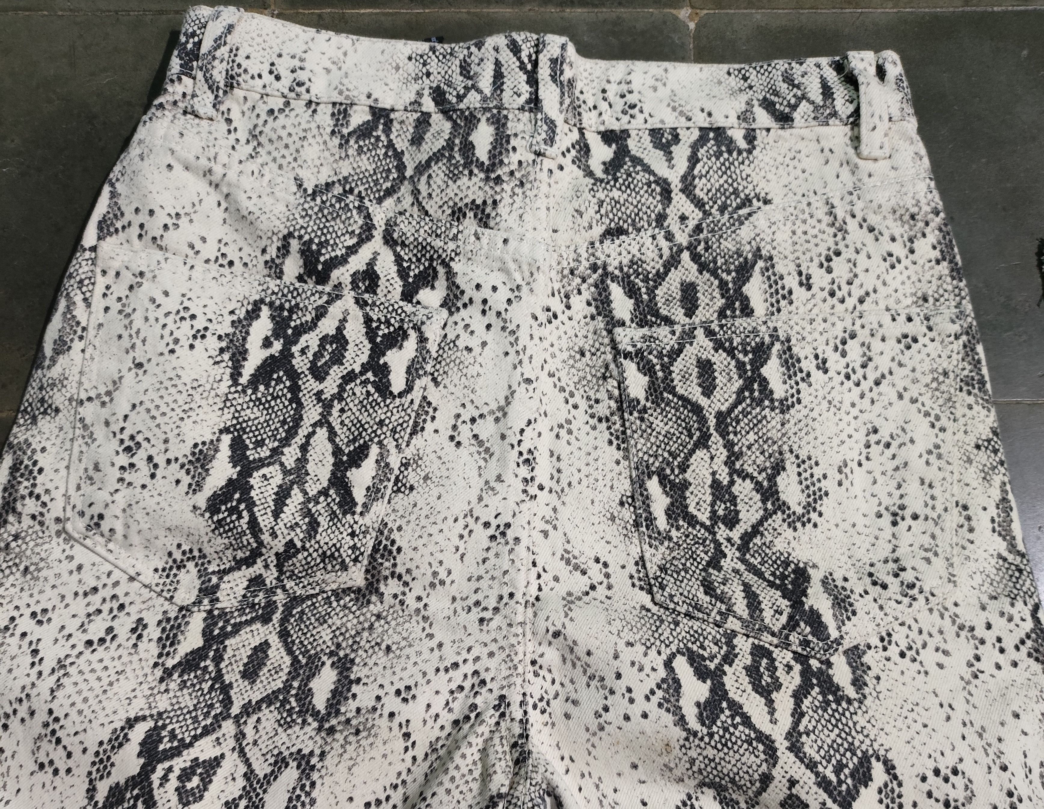 Zara ZARA 90’s Snake Print Trendy Jeans Tan Zip fly Pockets Size 27" / US 4 / IT 40 - 5 Thumbnail