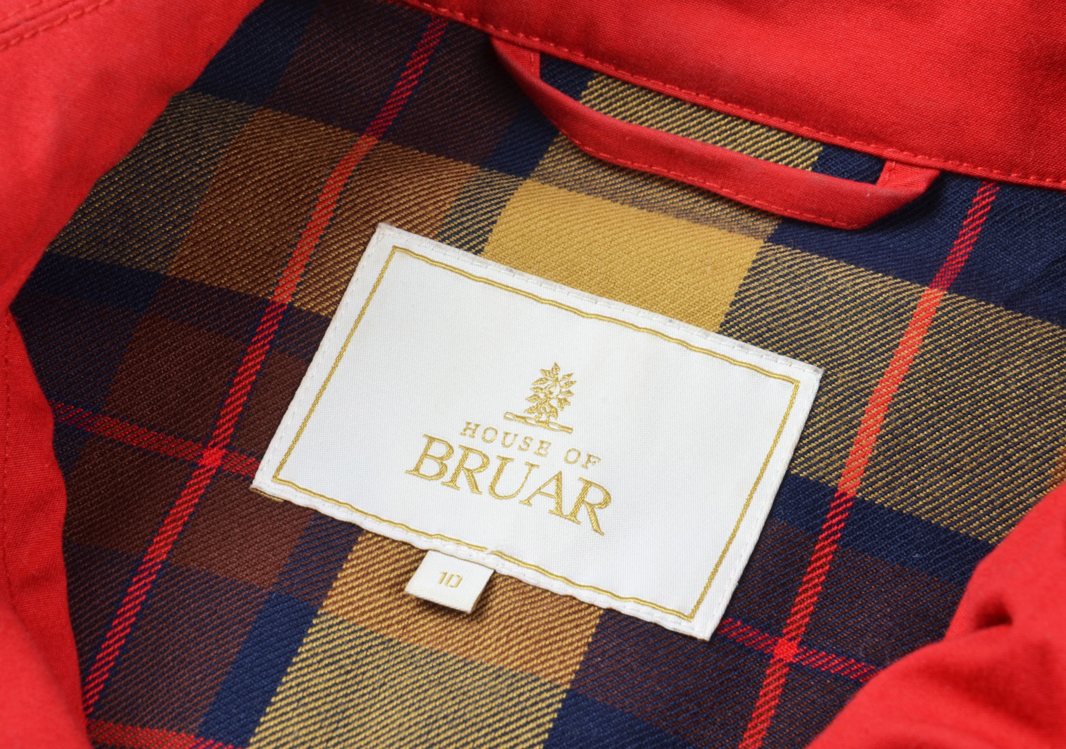 Other House Of Bruar Waxed Cotton Red Belted Trench Coat Size M / US 6-8 / IT 42-44 - 10 Thumbnail