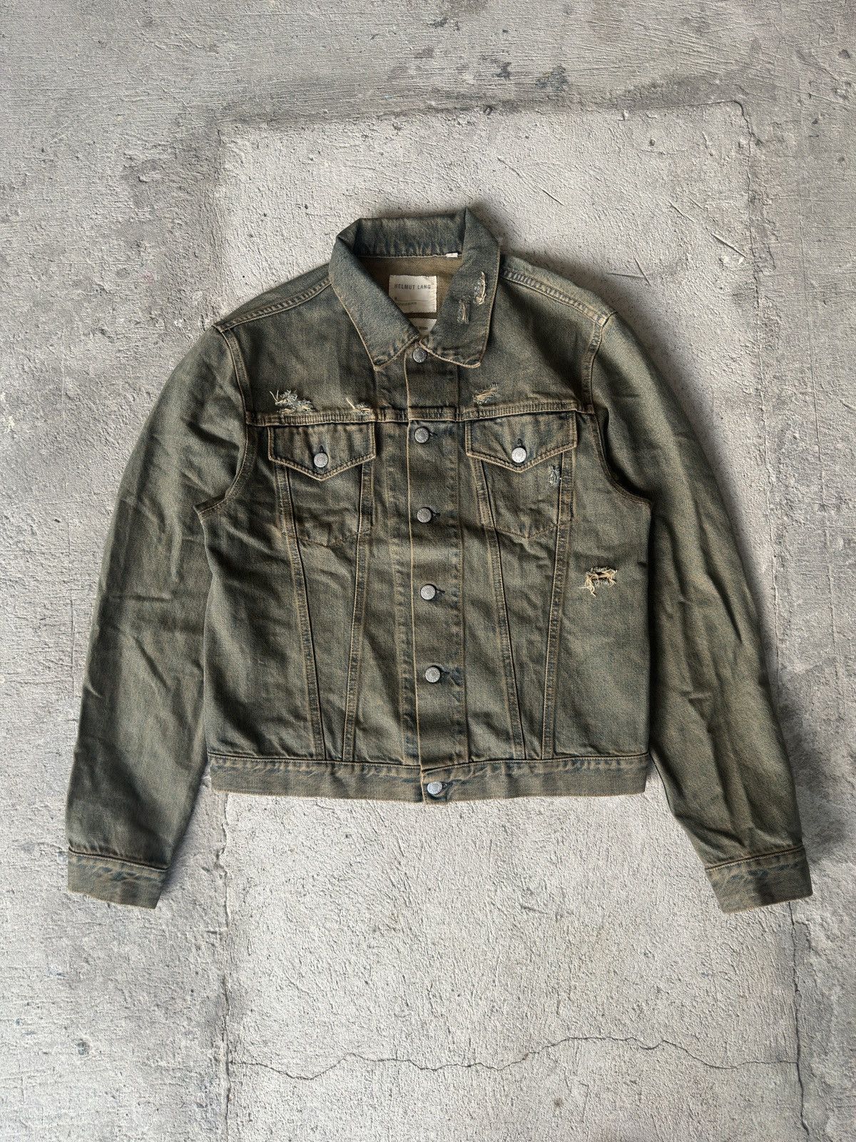 Helmut Lang Vintage Stained Denim Jacket | Grailed