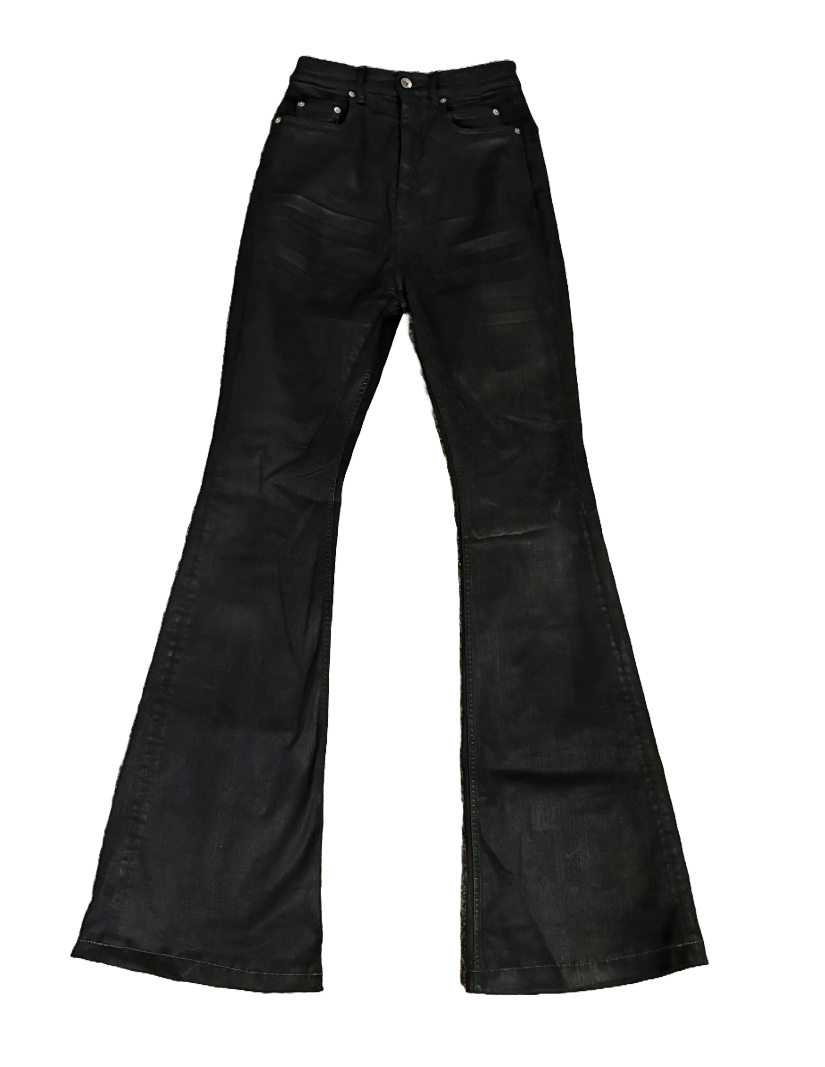 Rick owens drkshdw bolans bootcut black wax