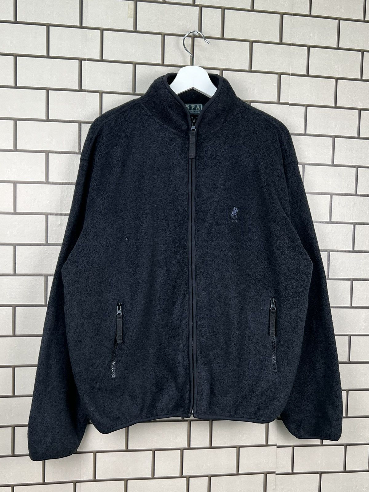 U.S. Polo Assn. × Vintage Vintage USPA Polo Association Zip Up Fleece Jacket Size US L / EU 52-54 / 3 - 2 Thumbnail