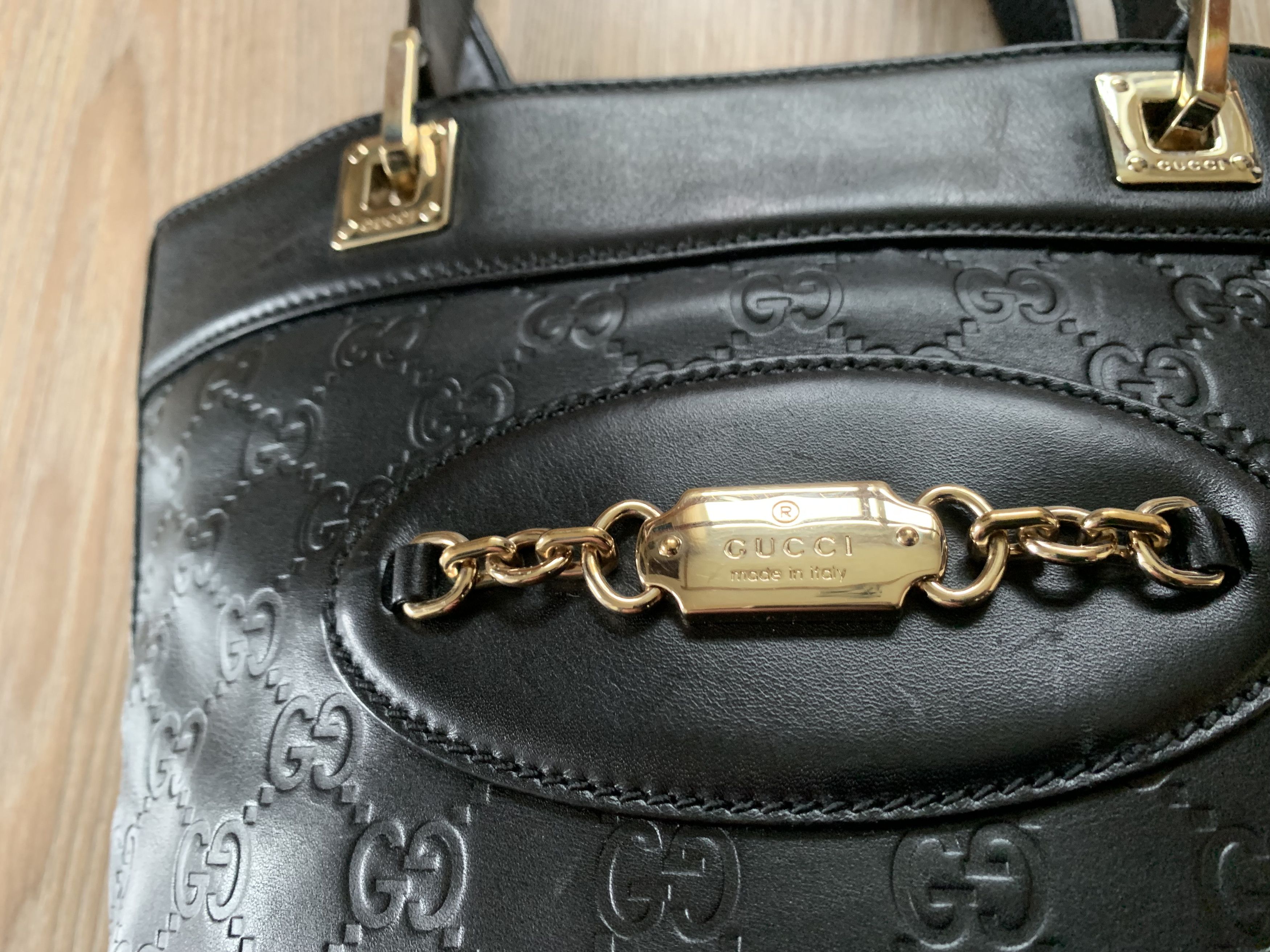 Gucci Vintage Gucci Guccissima Monogram Black Leather Handbag Size ONE SIZE - 7 Thumbnail