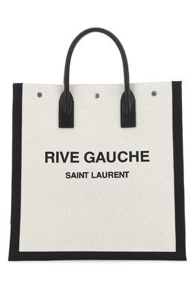 Saint Laurent Paris os11x0126 Size: OS / Rive Tote Bag in Black & White Size ONE SIZE - 1 Thumbnail