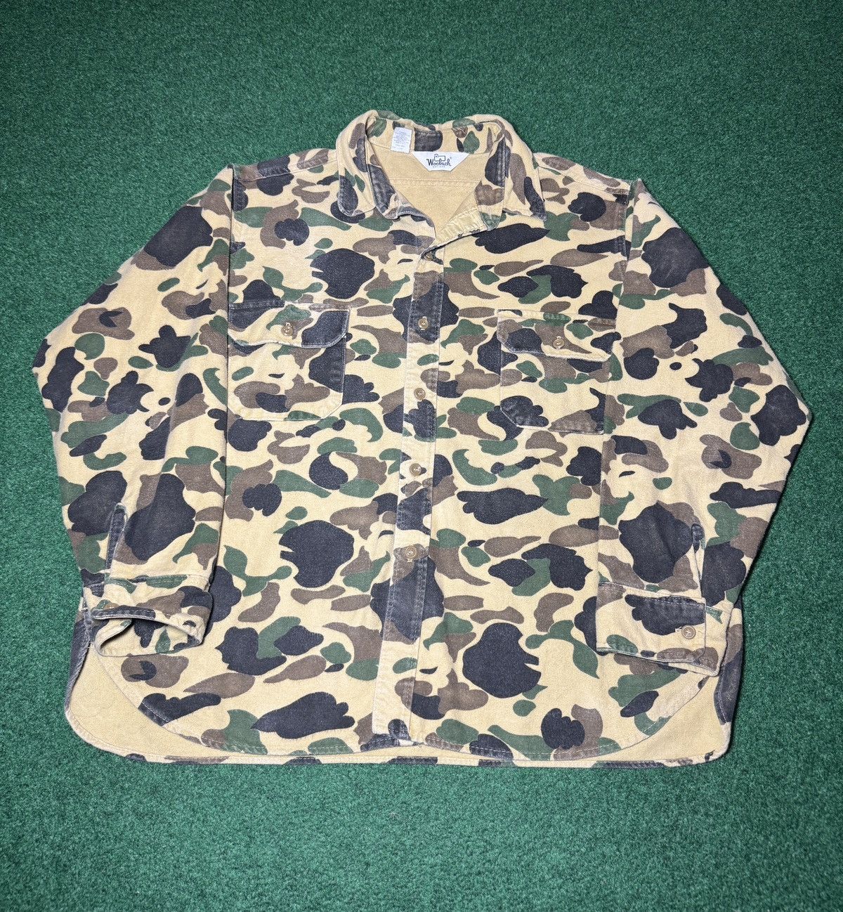 Woolrich Woolen Mills Woolrich Duck Camo Chamois Button Up Flannel 80s XXL Shirt Size US XXL / EU 58 / 5 - 1 Thumbnail