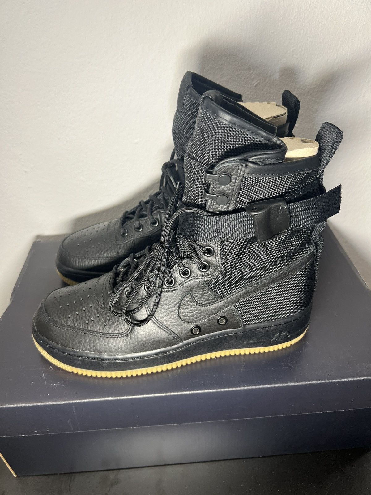 Nike Nike SF AF1 High Black Gum- with bag - Size 40.5 - NEW Size US 7.5 / EU 40-41 - 1 Thumbnail