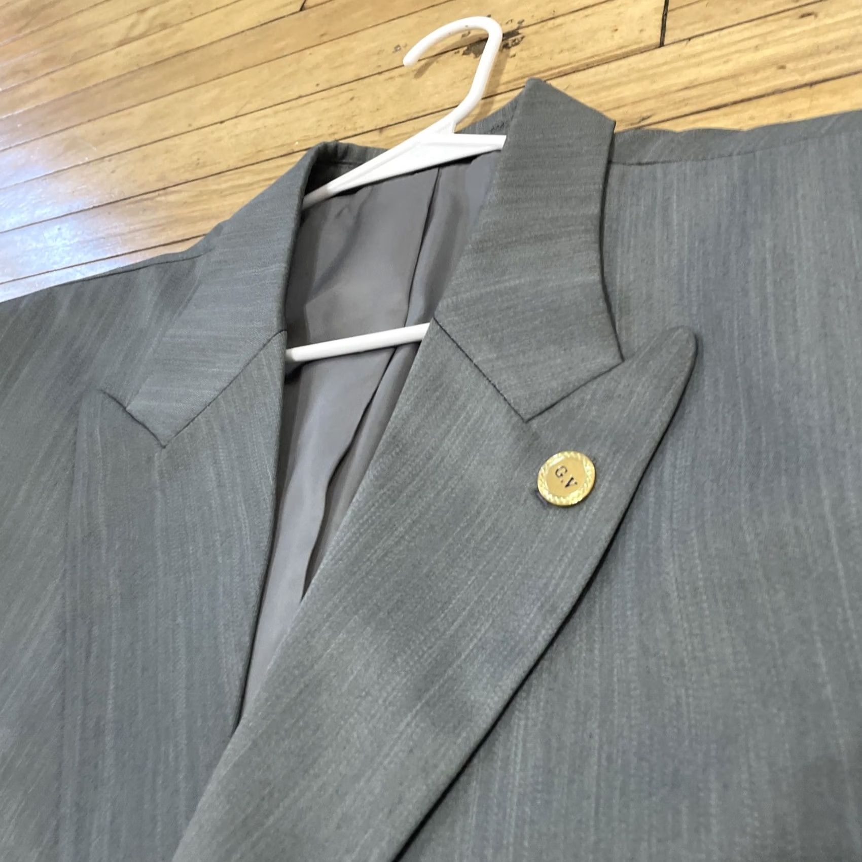 Vintage VINTAGE Gianni Vironi Super 100 Trench Coat Women 42R Gray Lightweight Sleek NEW Size M / US 6-8 / IT 42-44 - 7 Thumbnail