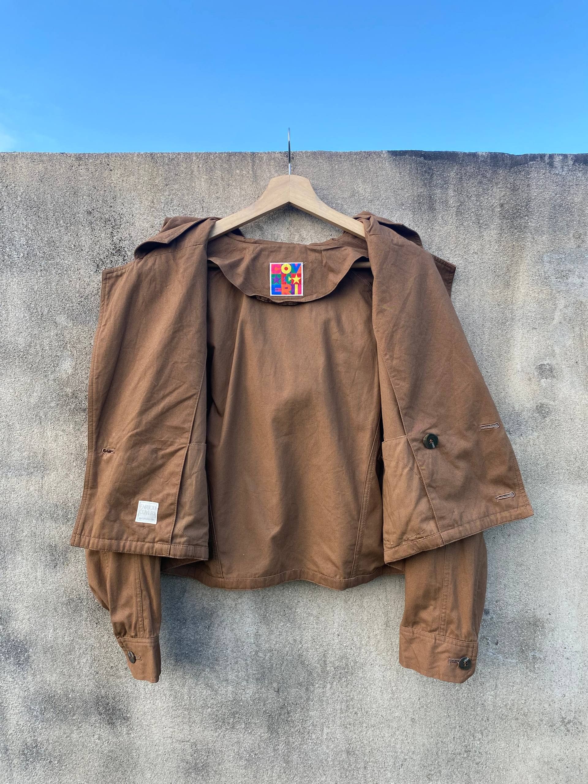 Enrico Coveri Vintage Enrico Coveri Hooded Crop Jacket Size M / US 6-8 / IT 42-44 - 7 Thumbnail