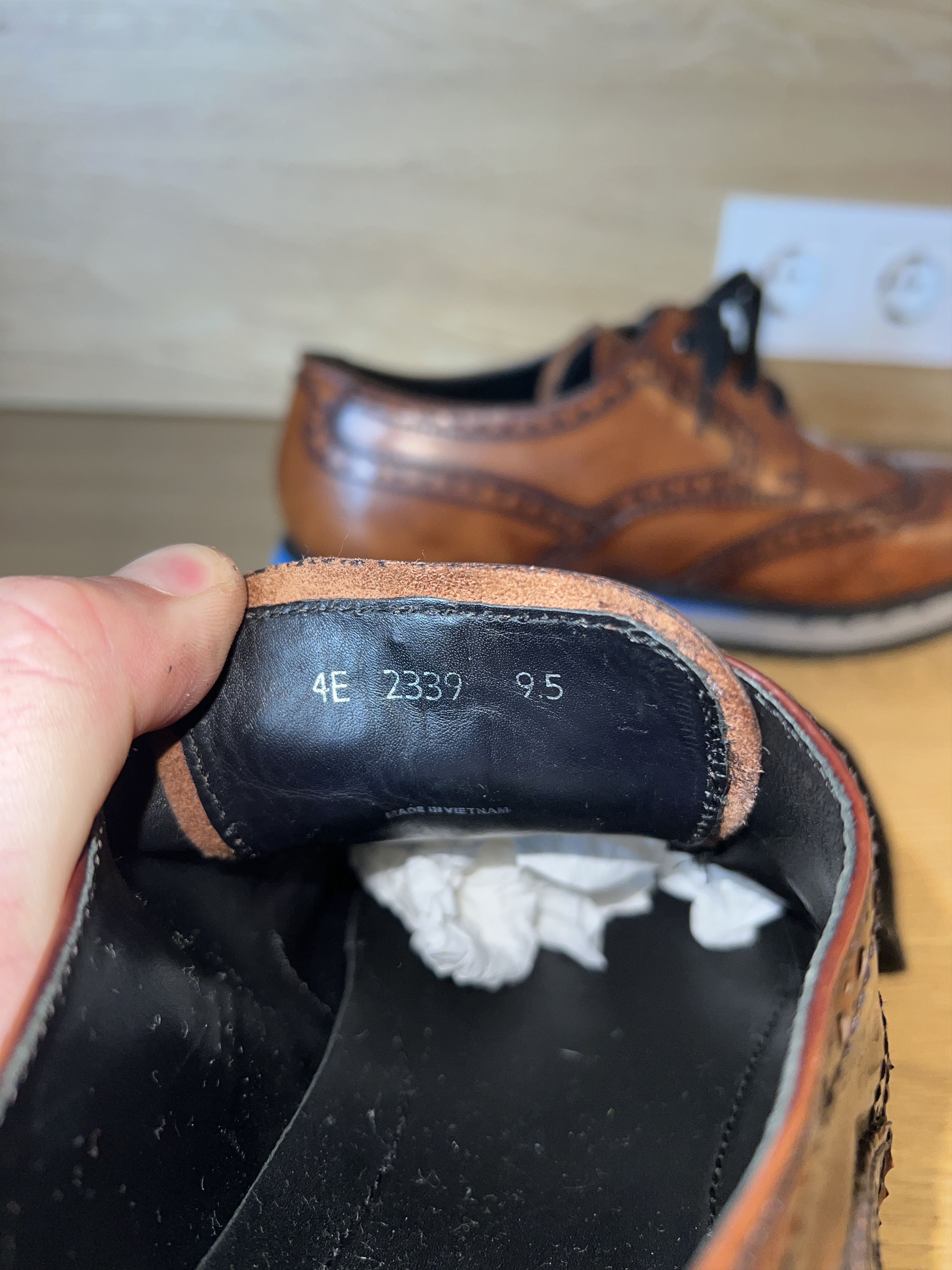 Prada prada brown wingtip lace up round toe leather brogue red tab Size US 9.5 / EU 42-43 - 9 Thumbnail