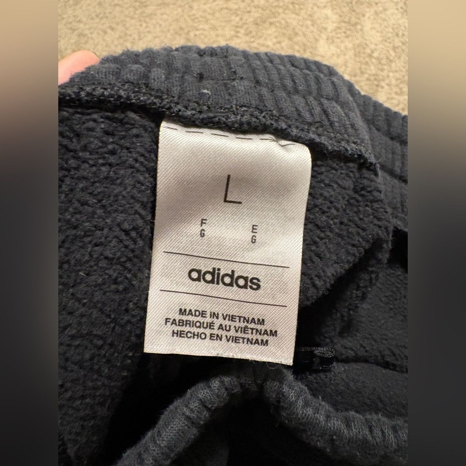 Adidas (Adidas) Black Comfy Sweatpants: Size Large Size 28" / US 6 / IT 42 - 3 Thumbnail