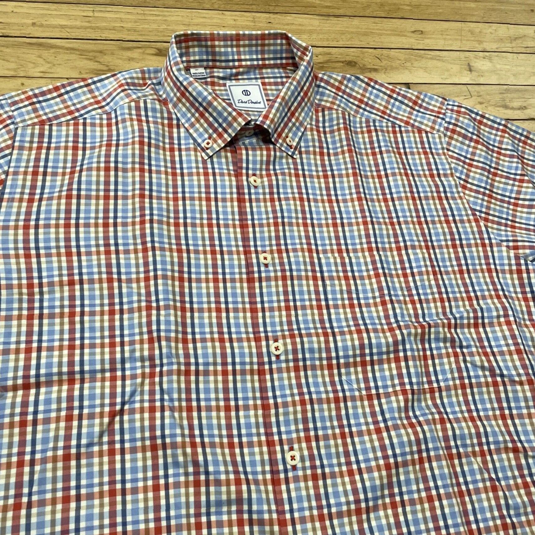 David Donahue VINTAGE David Donahue Button Shirt Men XL Plaid Business Preppy Oxford Shirt Size US XL / EU 56 / 4 - 6 Thumbnail