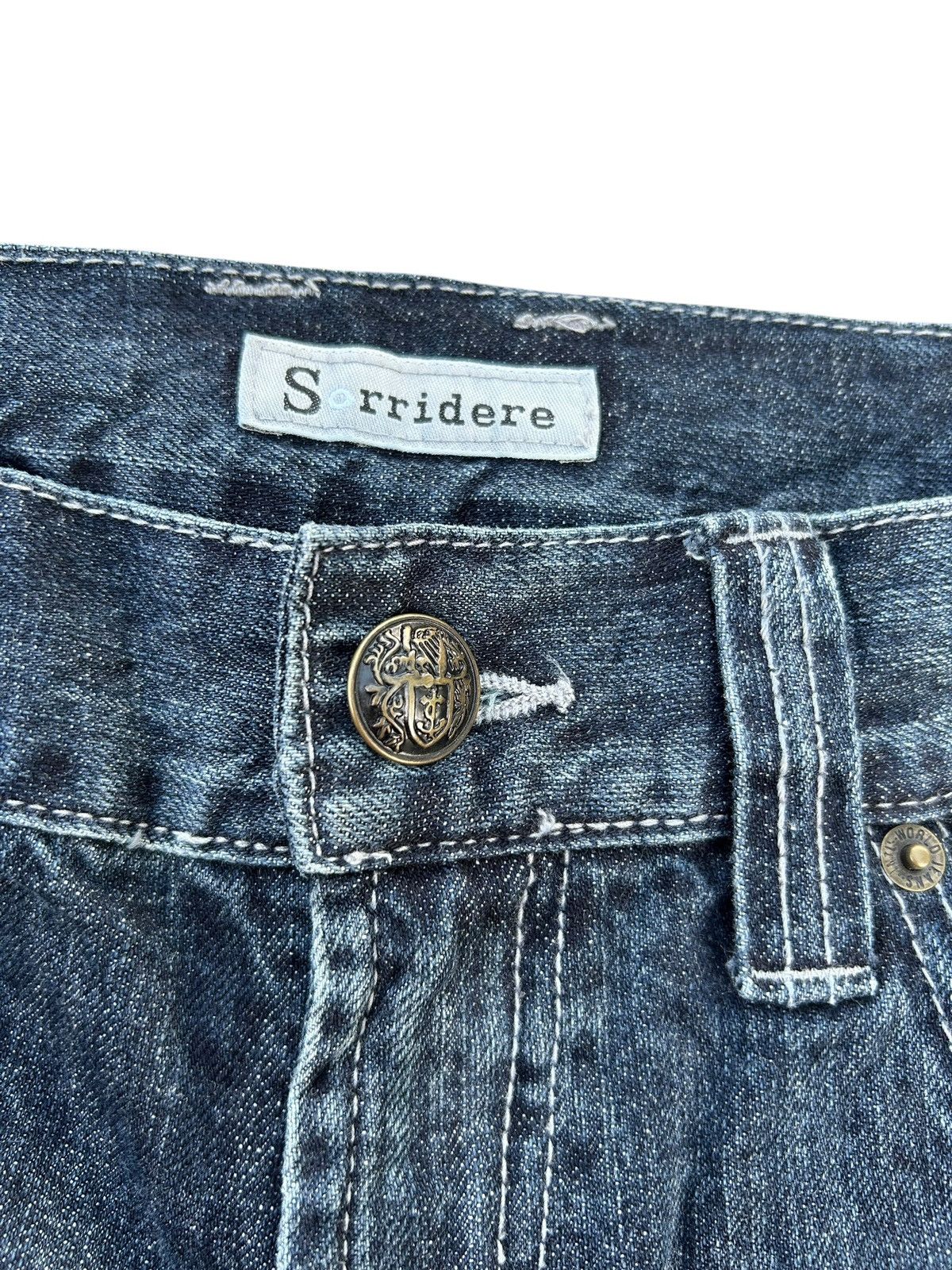 Kapital FLARE JAPANESE PUNK SORRIDERE DISTRESSED DENIM JEANS Size US 33 - 5 Thumbnail