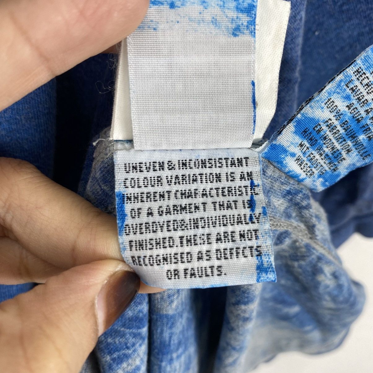 Japanese Brand Religion NYC Overdyed Graphic Tee Blue Vintage Style Cotton Size US S / EU 44-46 / 1 - 9 Thumbnail