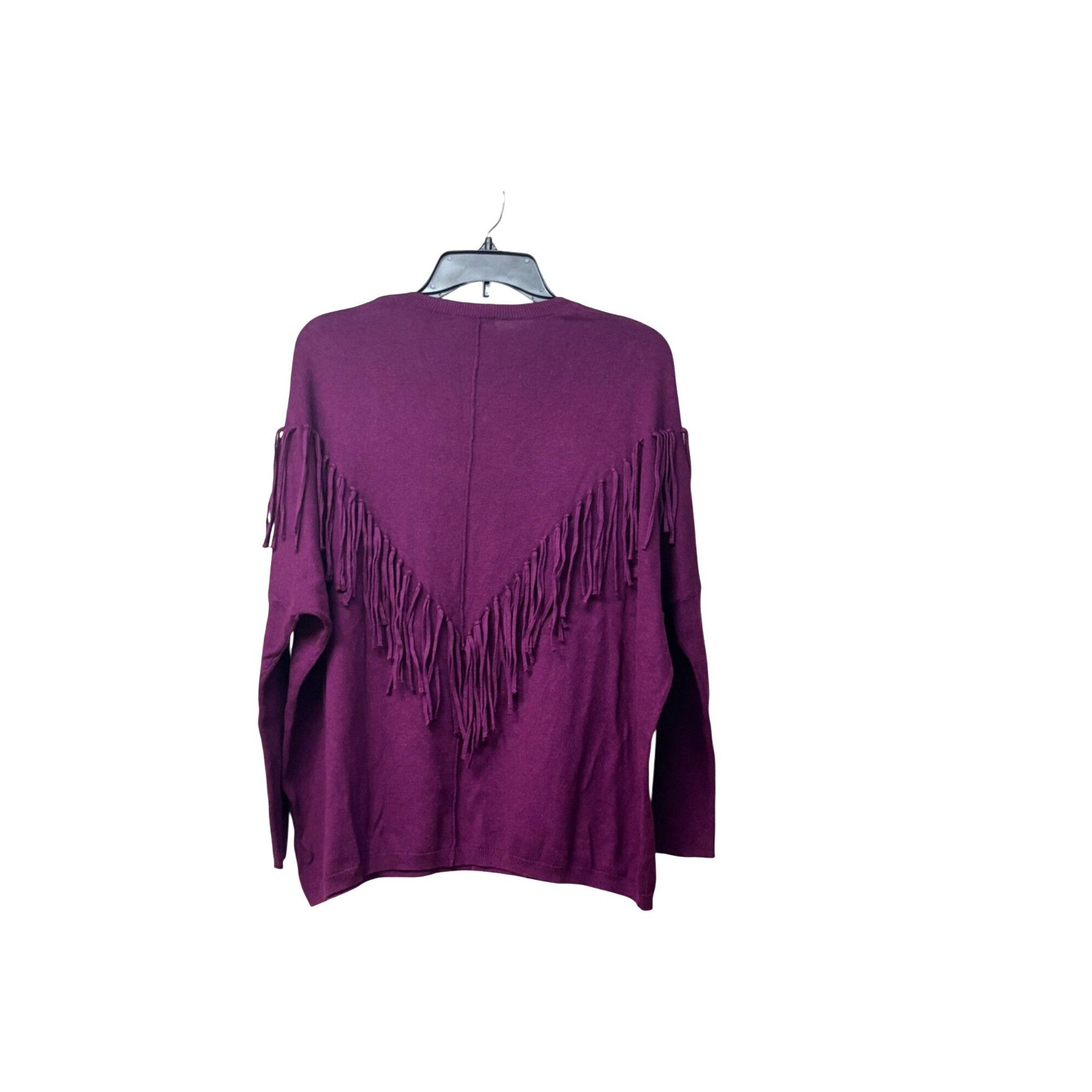 Other DKNY Fringe Embellished V-neckline Dolman Sweater, Purple, S Size S / US 4 / IT 40 - 10 Thumbnail