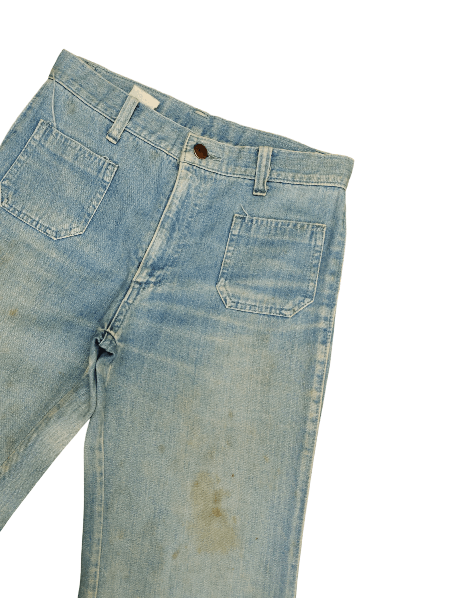 If Six Was Nine Flare Jeans Dirty Dusty Bell Bottom Boot Cut Y2k Goa Size US 27 - 4 Thumbnail