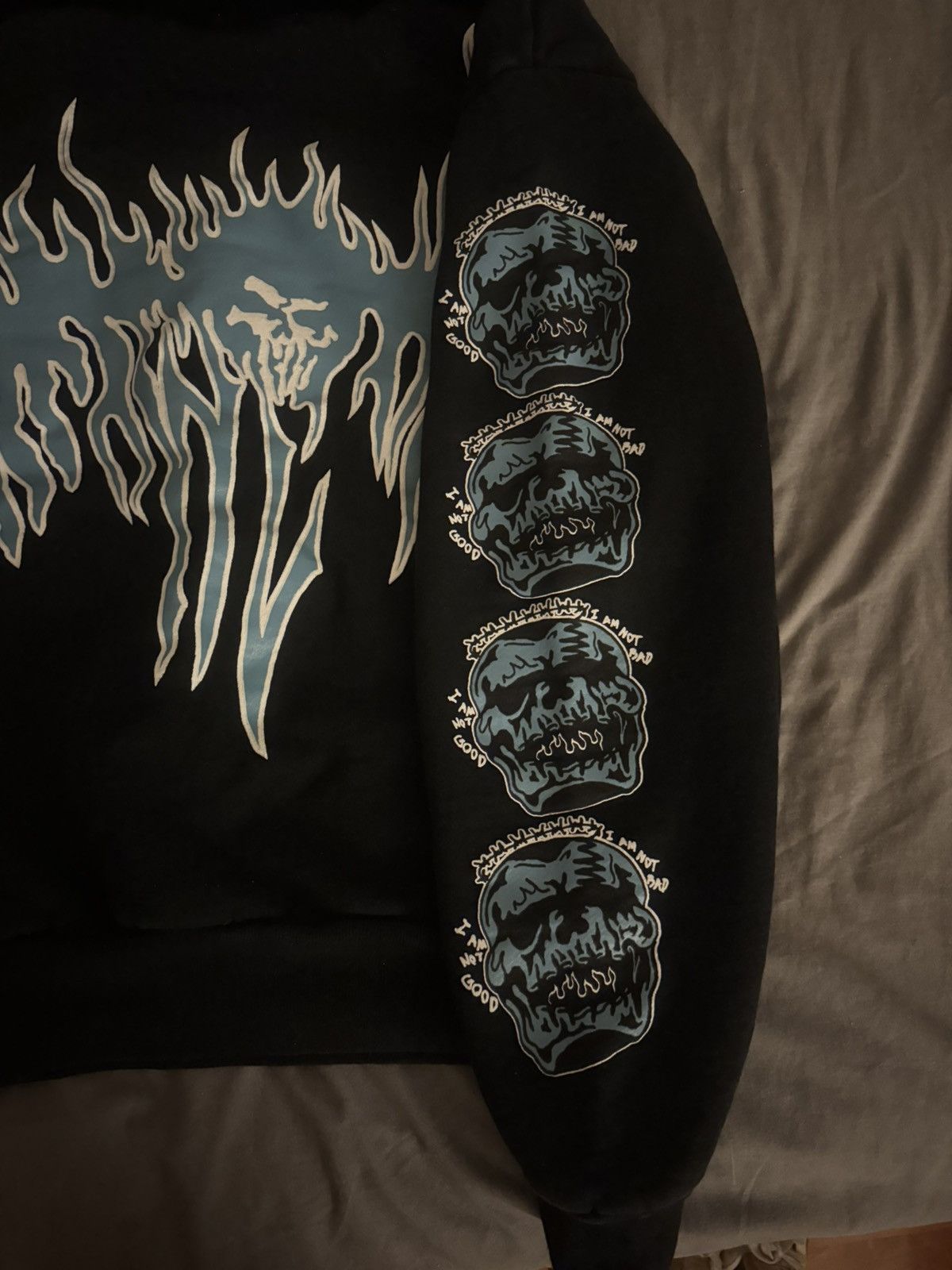 Warren Lotas Indigo Skull Zip Hoodie 新品 Warren Lotas Skeleton Hoodie | Grailed