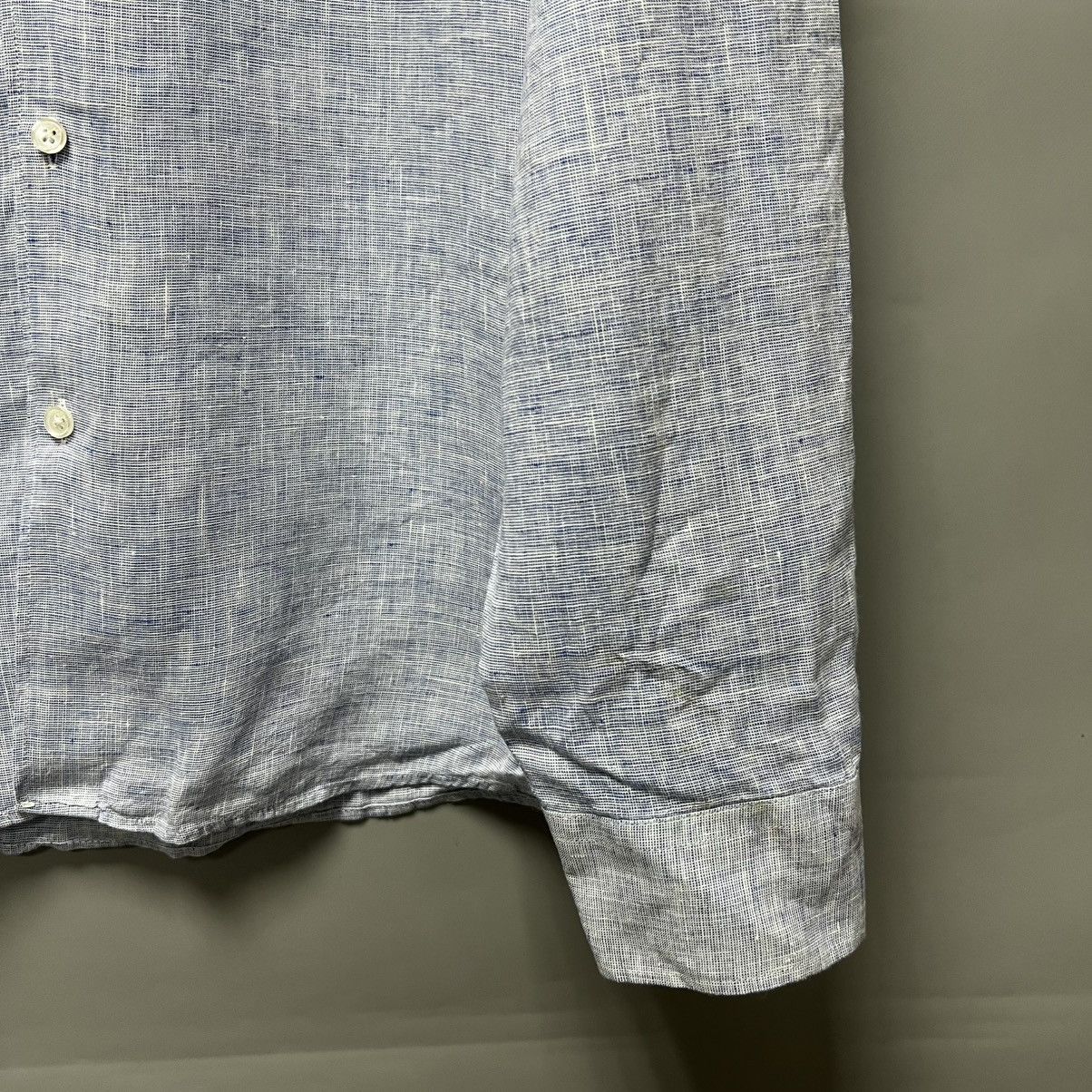 Orlebar Brown Orlebar Brown Shirt Linen Long Sleeve Button Down Size US XXL / EU 58 / 5 - 7 Thumbnail